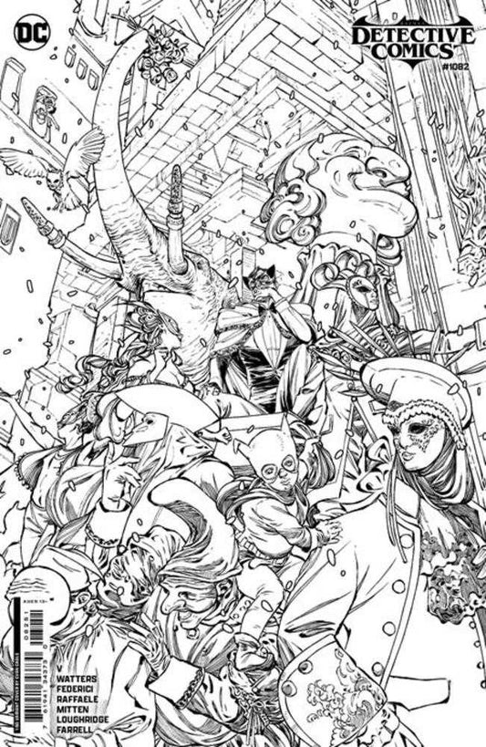 Detective Comics #1082 Cover E 1:50 Evan Cagle Black & White Card Stock Variant