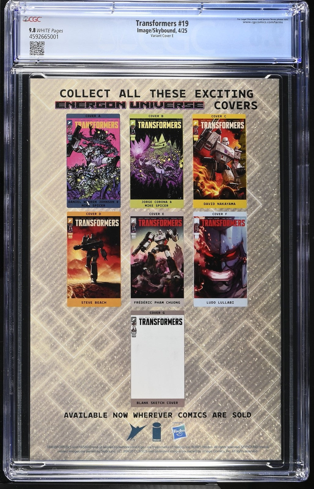 Transformers #19 CGC 9.8 - 1:50 Frederic Pham Chuong Variant