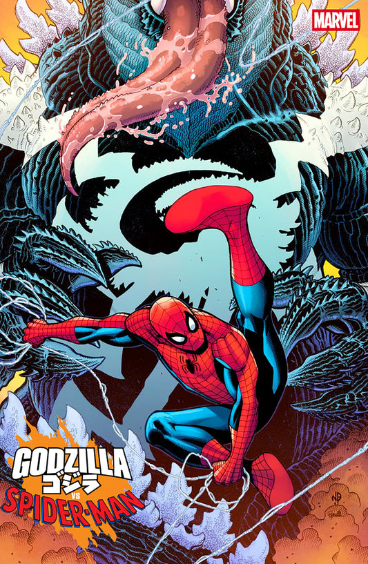 Godzilla vs. Spider-Man #1 Nick Bradshaw Venomized Godzilla Variant