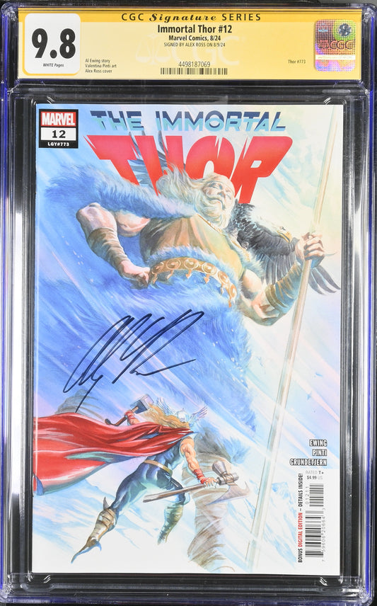 Immortal Thor #12 CGC 9.8 Signed Alex Ross