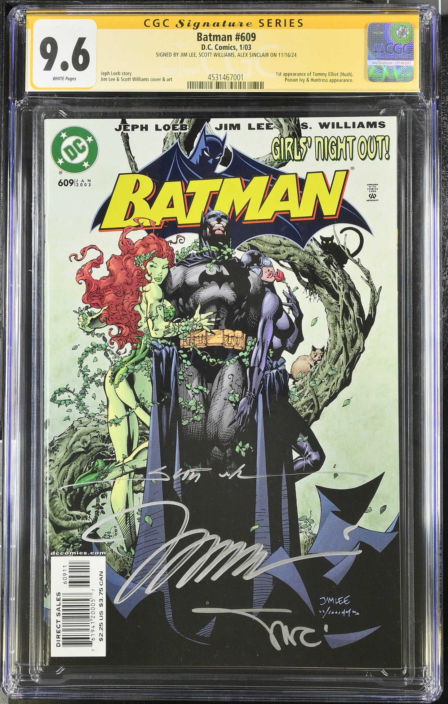 Batman #609 CGC 9.6 Signed by Jim Lee, Scott Williams and Alex Sinclair