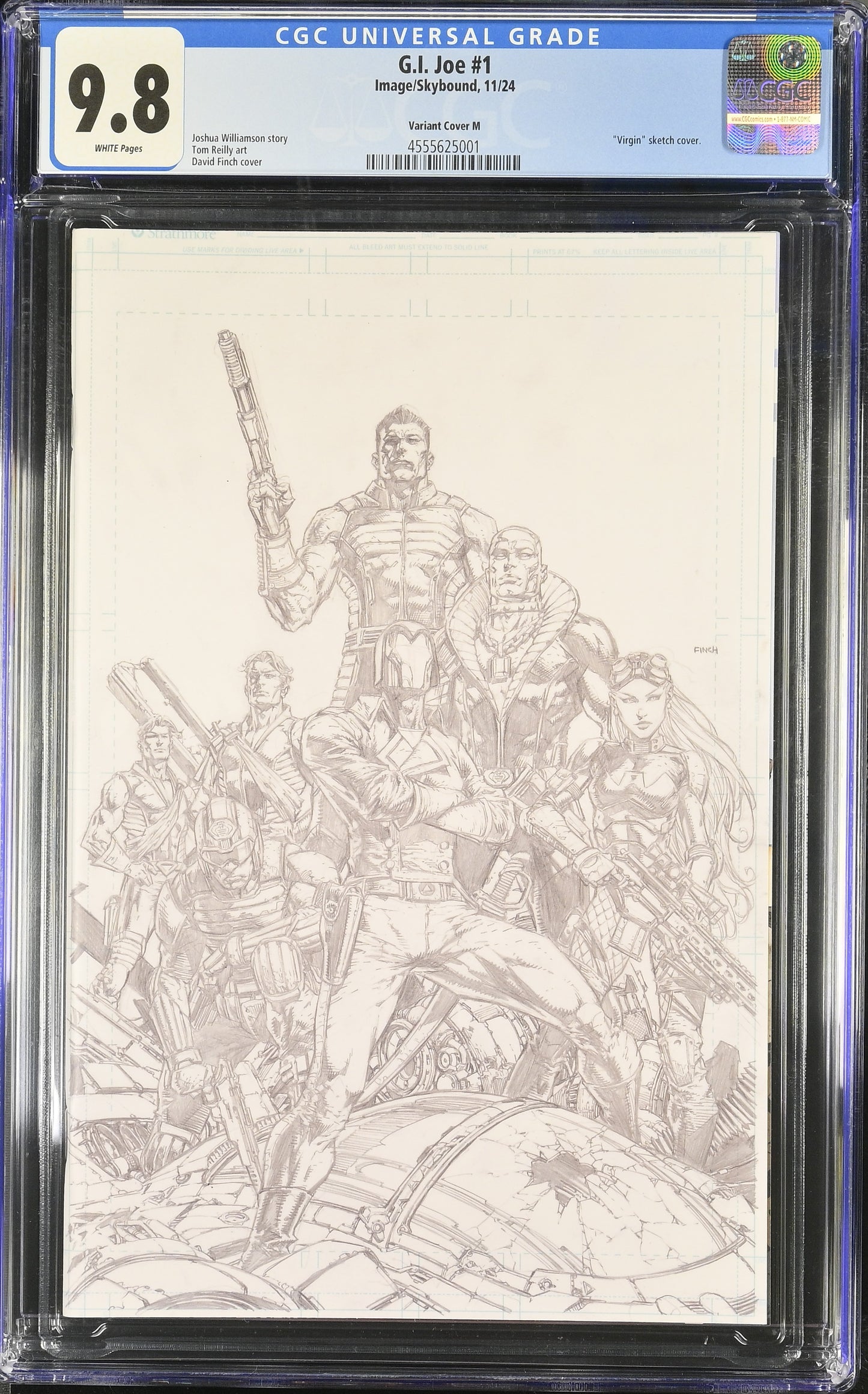 G.I. Joe (Image Comics) #1 CGC 9.8 David Finch Incentive Sketch Variant (1:500)
