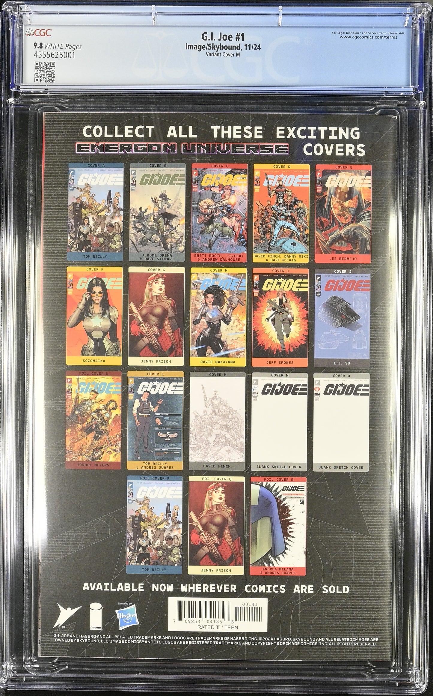 G.I. Joe (Image Comics) #1 CGC 9.8 David Finch Incentive Sketch Variant (1:500)
