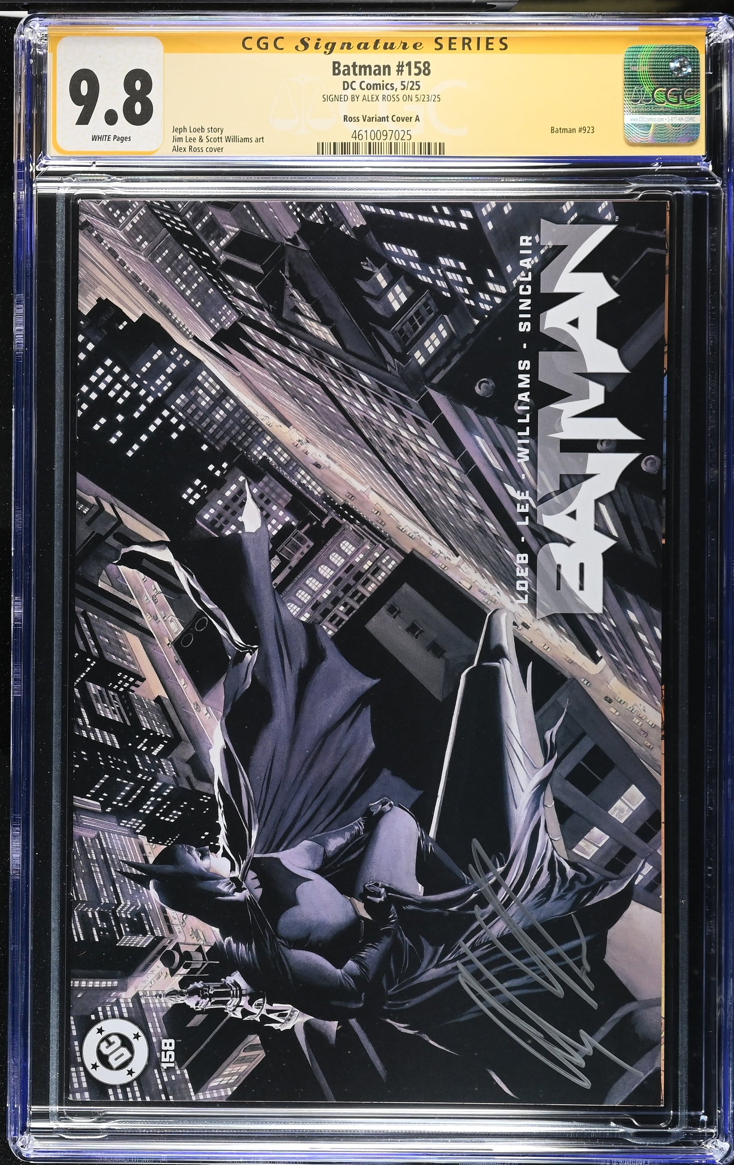Batman #158 CGC 9.8 Signed Alex Ross Cover