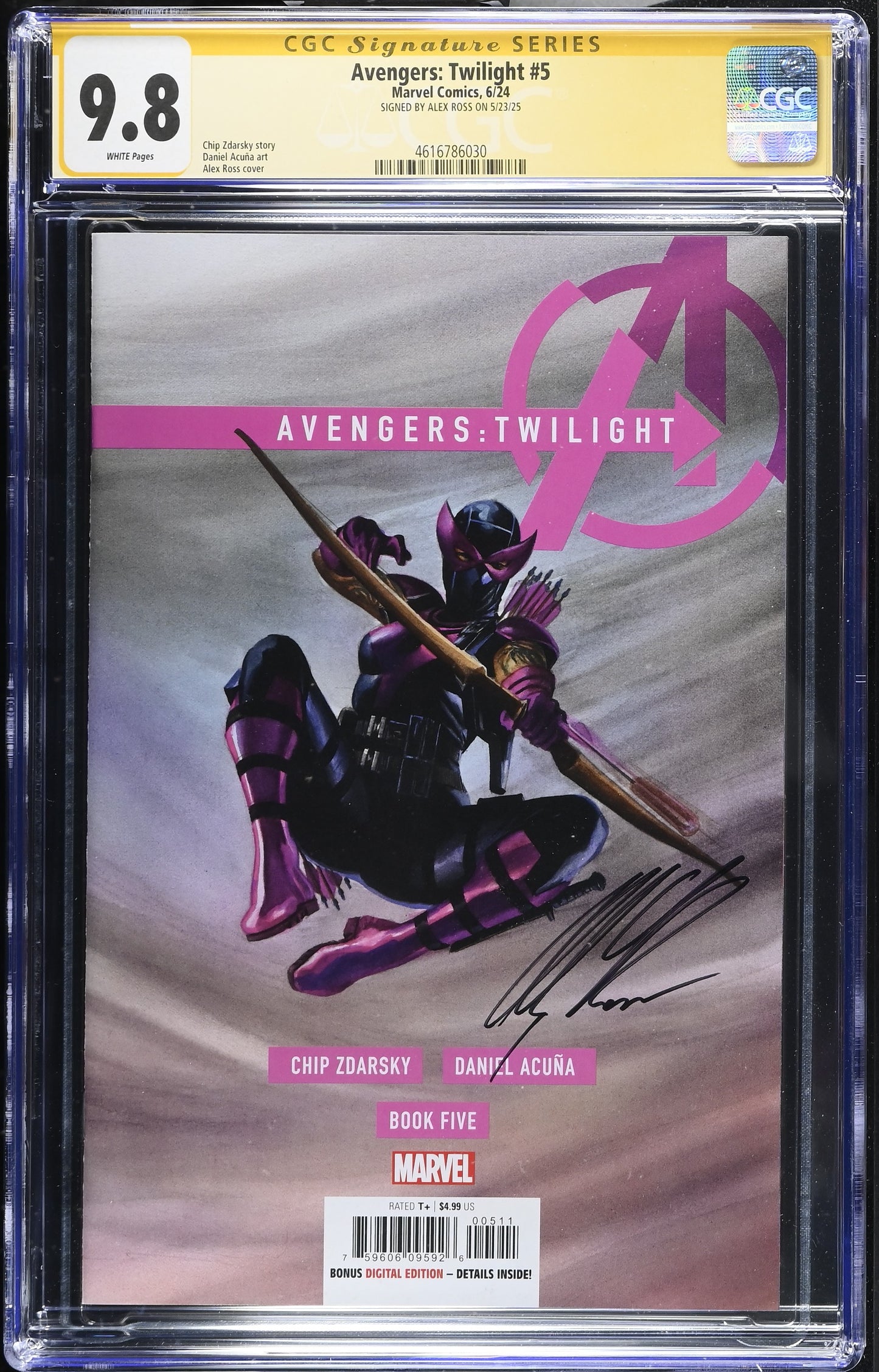 Avengers: Twilight #5 CGC 9.8 Signed Alex Ross Alex Ross Cover