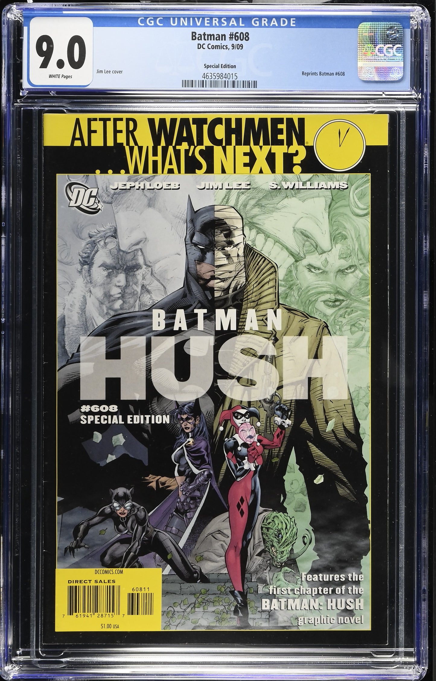 Batman #608 CGC 9.0 Jim Lee Cover Direct Sales Watchmen