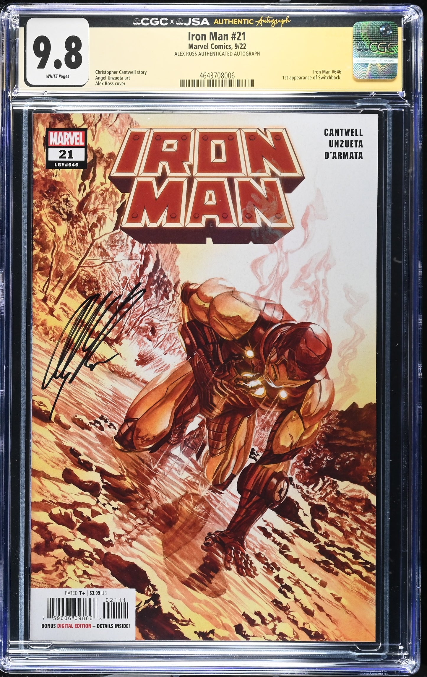 Iron Man #21 CGC 9.8 Signed Alex Ross