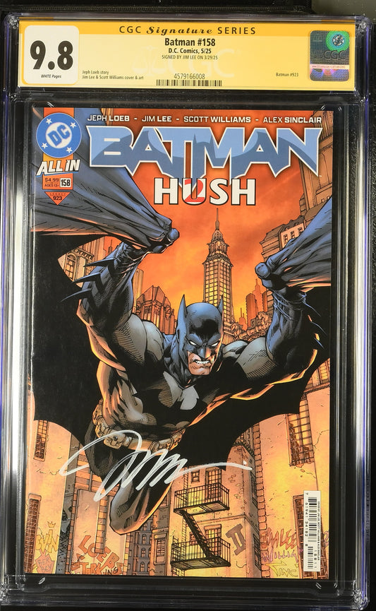 Batman #158 CGC 9.8 Signed Jim Lee Cover A Jim Lee & Scott Williams
