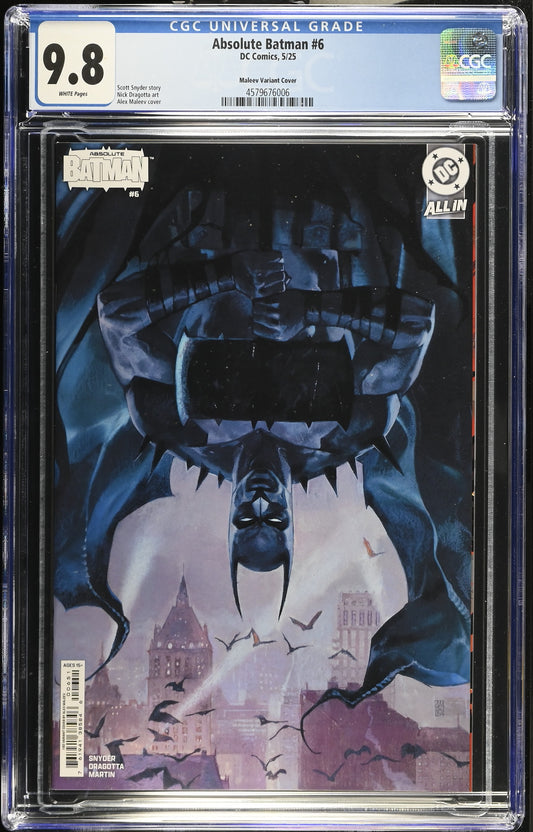 Absolute Batman #6 CGC 9.8 1:50 Alex Maleev Card Stock Variant