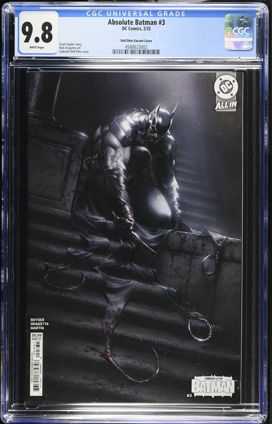 Absolute Batman #3 CGC 9.8 Gabriele Dell Otto Card Stock Variant