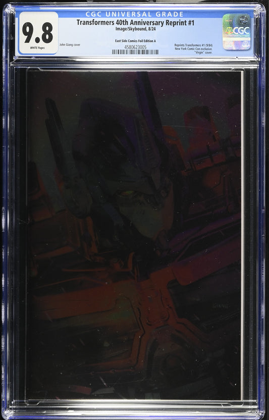 Transformers 40th Anniversary Edition #1 CGC 9.8 John Giang - 2024 NYCC - East Side Comics - Optimus Prime Foil