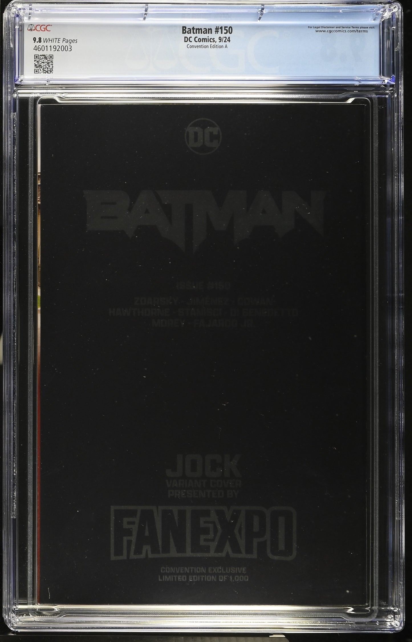 Batman #150 CGC 9.8 Jock Exclusive Foil Variant