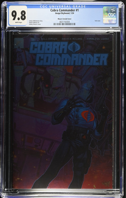 Cobra Commander #1 CGC 9.8 1:100 Jonboy Meyers Foil Variant