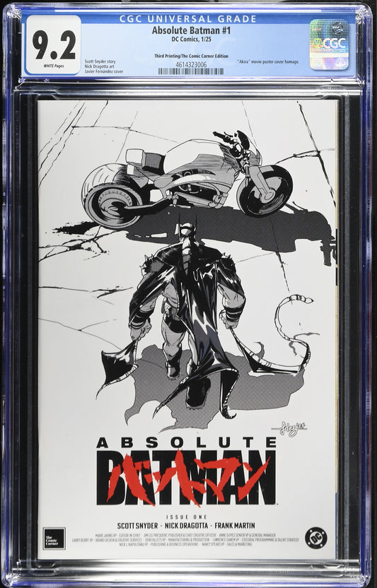 Absolute Batman #1 CGC 9.2 Akira Javier Fernandez cover
