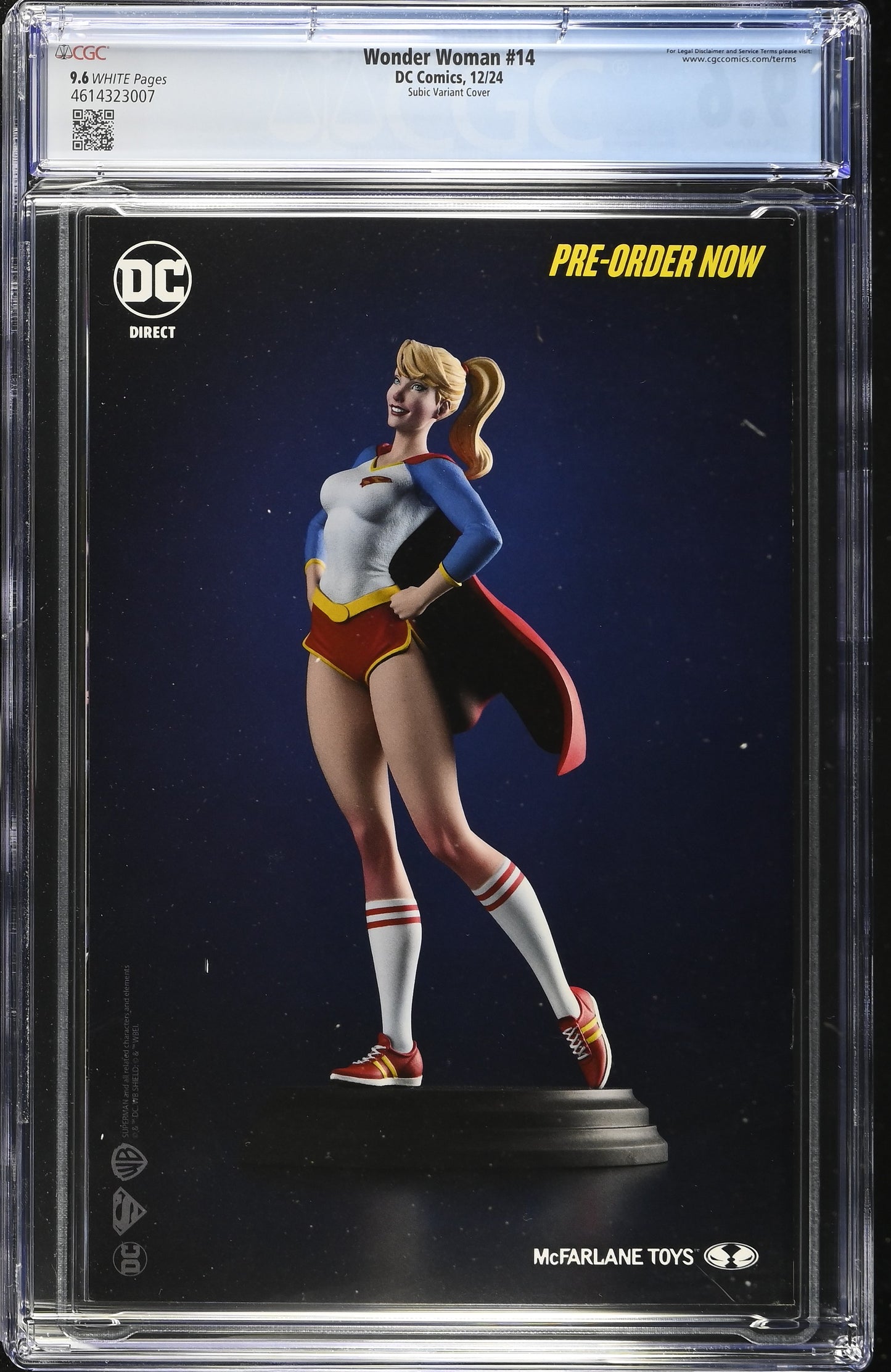 Wonder Woman #14 CGC 9.6 Cover F 1 :25 Stevan Subic Card Stock Variant