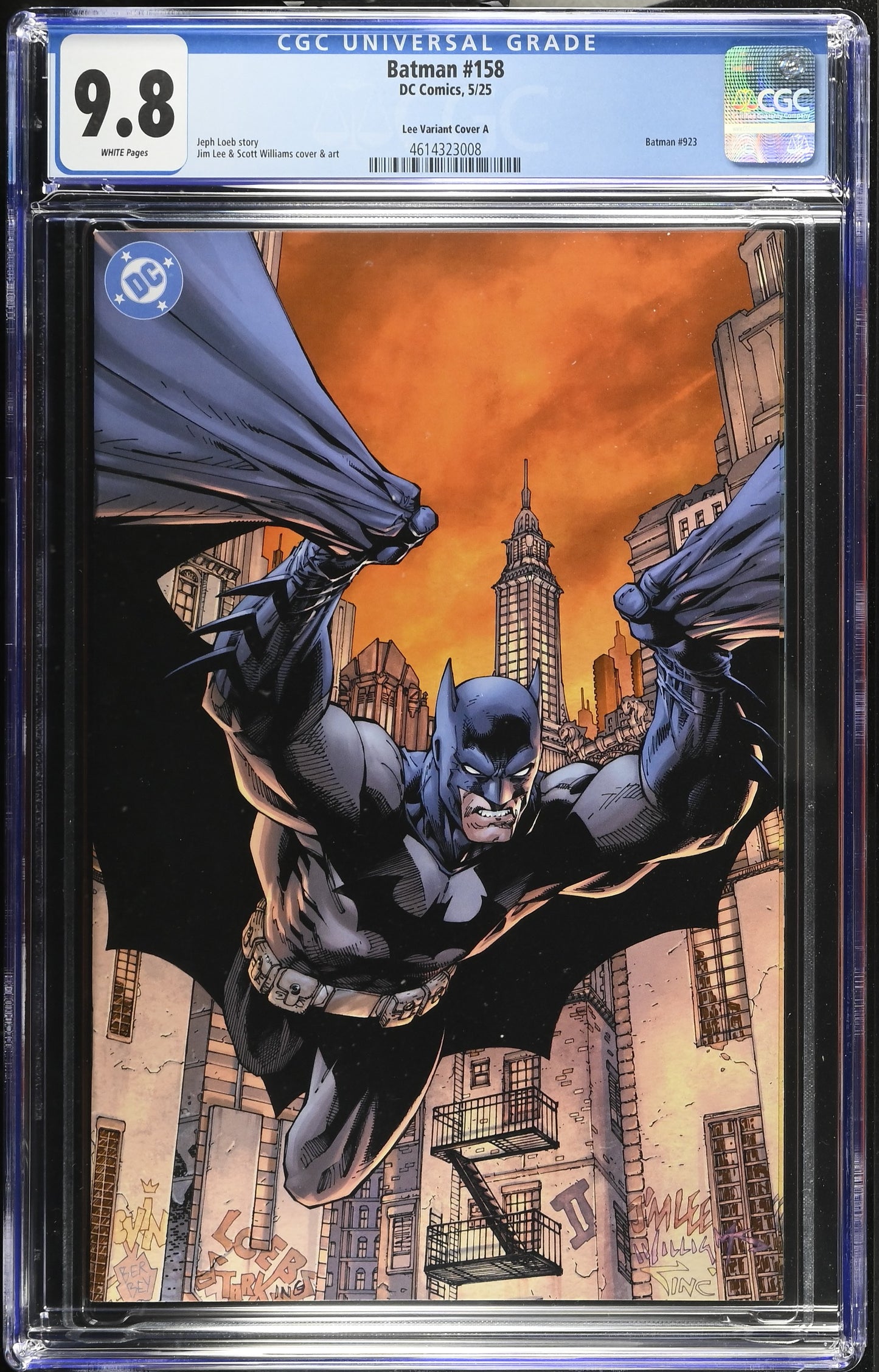 Batman #158 CGC 9.8 Cover I Jim Lee & Scott Williams Foil Variant