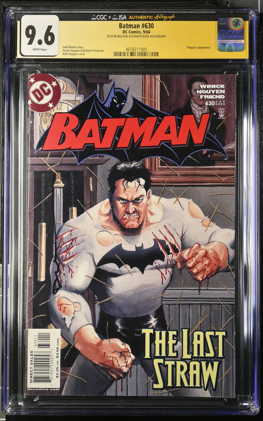 Batman #630 CGC 9.6 Signed Dustin Nguyen