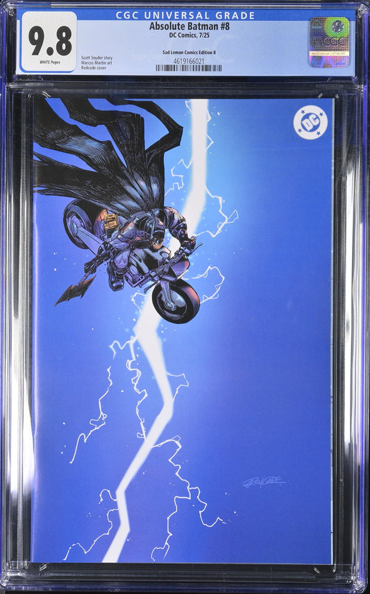 ABSOLUTE BATMAN #8 CGC 9.8 REDCODE EXCL THE DARK KNIGHT RETURNS VIRGIN VARIANT-B