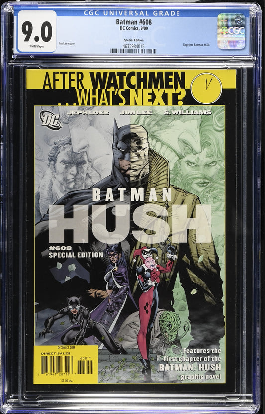 Batman #608 CGC 9.0 Jim Lee Cover Direct Sales Watchmen