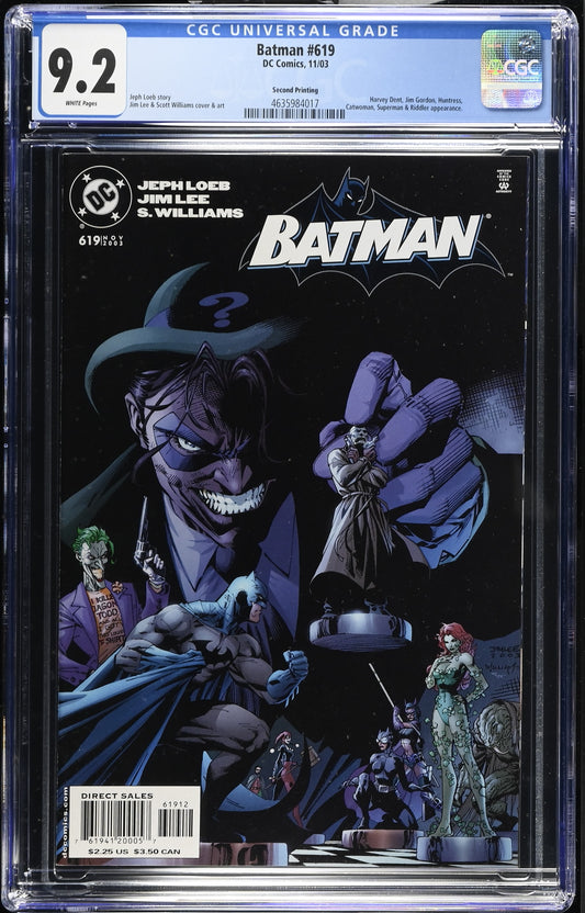 Batman #619 CGC 9.2 Direct Edition Cover A Jim Lee 2nd Print