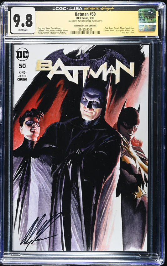 Batman #50 CGC 9.8 Signed Alex Ross Cover A