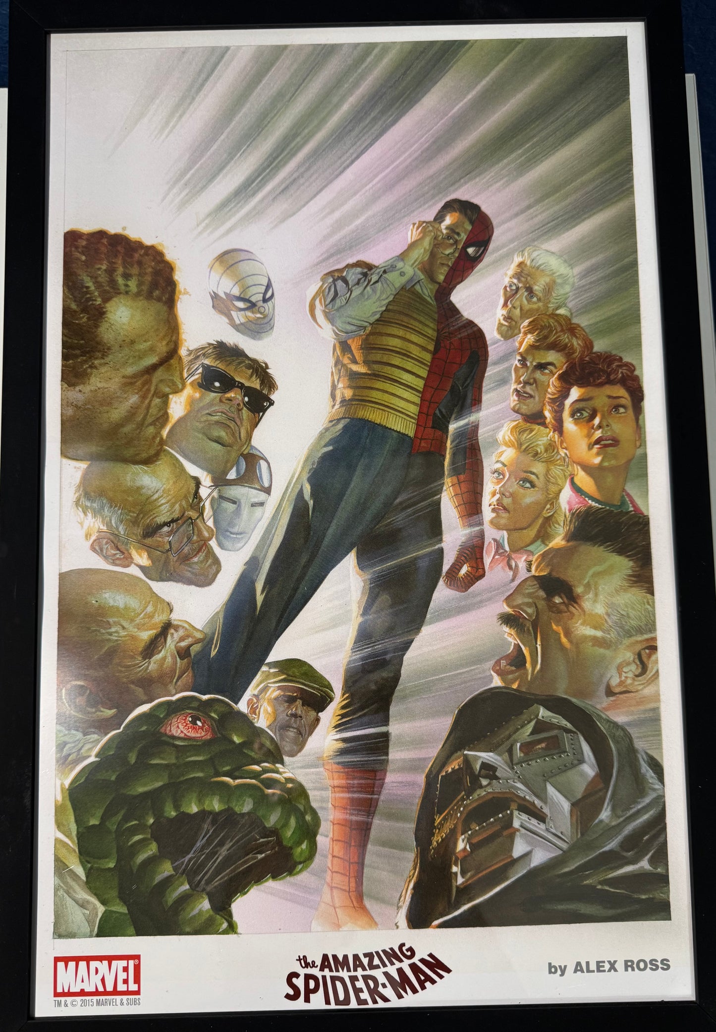 Alex Ross Poster of Spider-Man and his Rogue's Gallery.