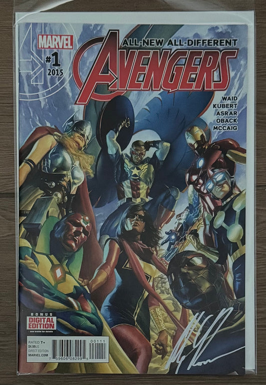 All New All Different Avengers #1 Signed by Alex Ross with COA