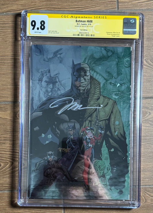 Batman #608 CGC 9.8 Signed Jim Lee Jim Lee Foil Cover